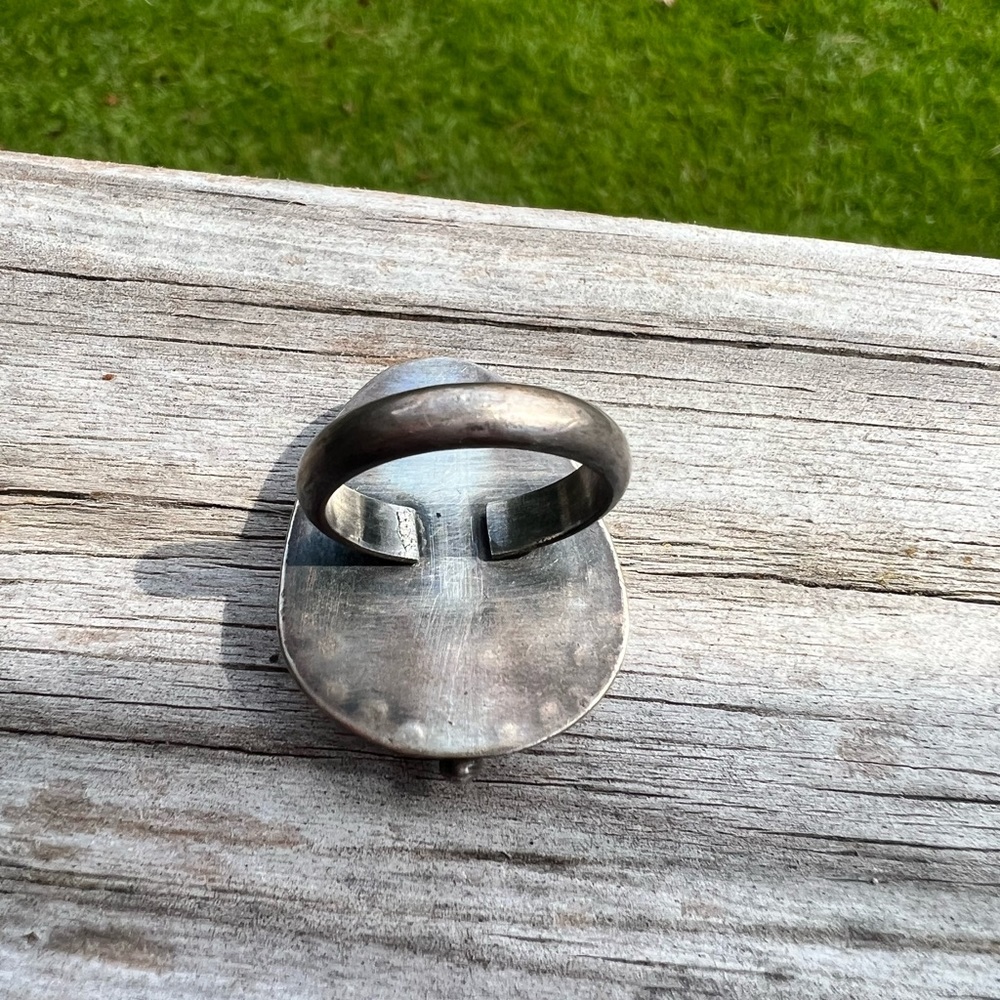 Handcrafted Turquoise Statement Ring - image 2